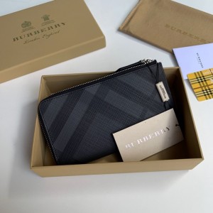 Burberry 2020 Leather Clutch Bag, 19cm - 버버리 2020 레더 남성용 클러치백 ,BURB0441,19cm,블루,그레이,브라운