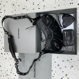 발렌시아가 르카골 XS 호보백 블랙