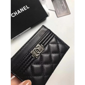 Chanel 2020 여성용 보이 퀄팅 카드홀더 금장,은장