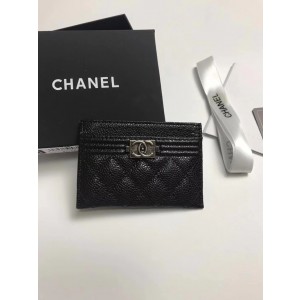 Chanel 2020 여성용 보이 엔틱 카드홀더 금장,은장