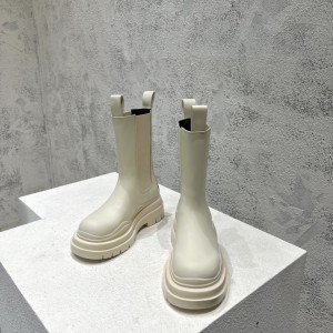 보테가베네타 남여공용 러그 첼시 부츠 굽 높이 5.5cm